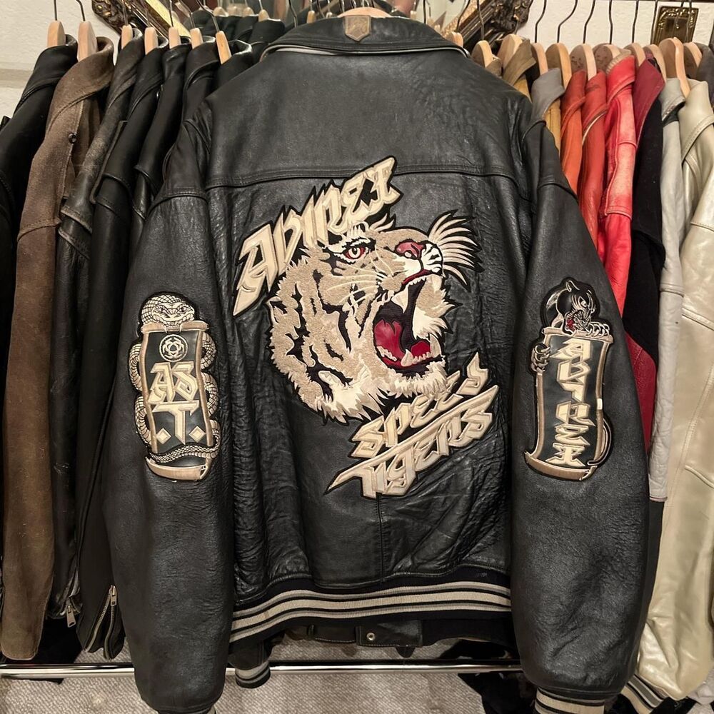Vintage Avirex Men's Black Jacket
